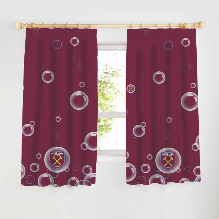 West Ham Bubbles 54 Drop Curtains West Ham Bubbles 54 Drop Curtains