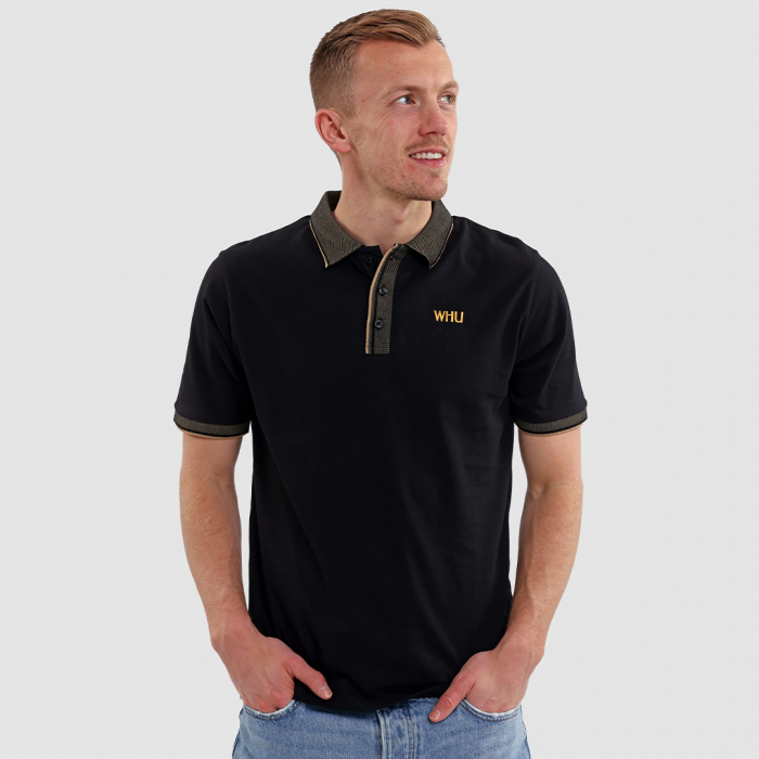 West Ham Gold WHU Polo - Black West Ham Gold WHU Polo - Black