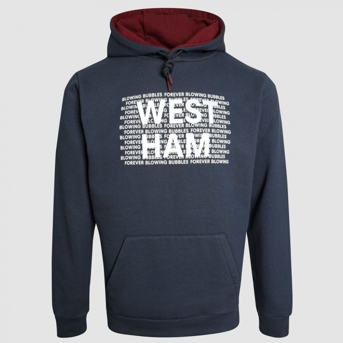 West Ham Navy Reflective Hoodie West Ham Navy Reflective Hoodie