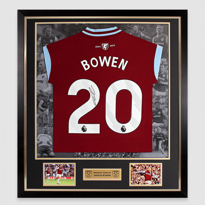 Framed Signed 24/25 Bowen Home Shirt Framed Signed 24/25 Bowen Home Shirt