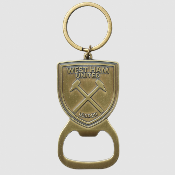 West Ham Chrome Crest Bottle Opener Keyring