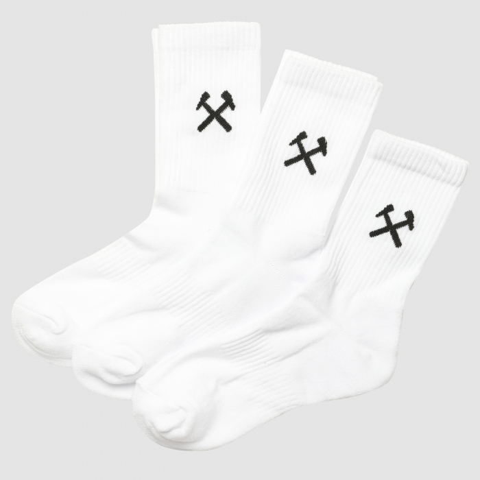 West Ham Adult 3 Pack Sports Socks - White West Ham Adult 3 Pack Sports Socks - White