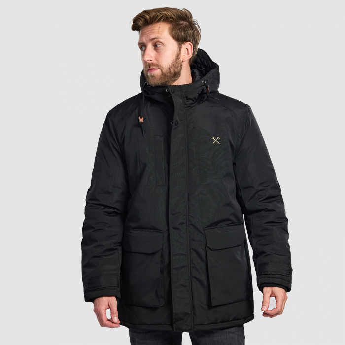 Black Tonal Hammers Parka Jacket