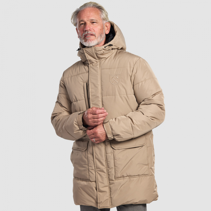 West Ham United Natural Padded Bench Coat - Adults West Ham United Natural Padded Bench Coat - Adults