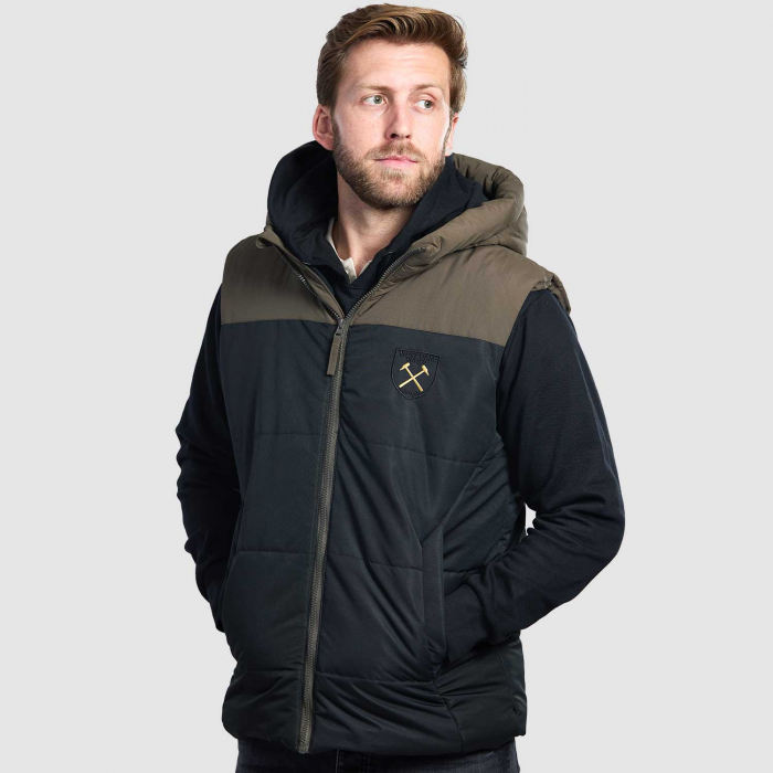 Adults Black/Khaki Hooded Gilet