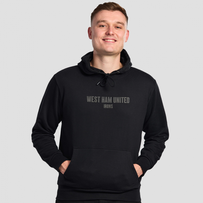 West Ham United Black Hoodie - Adults West Ham United Black Hoodie - Adults