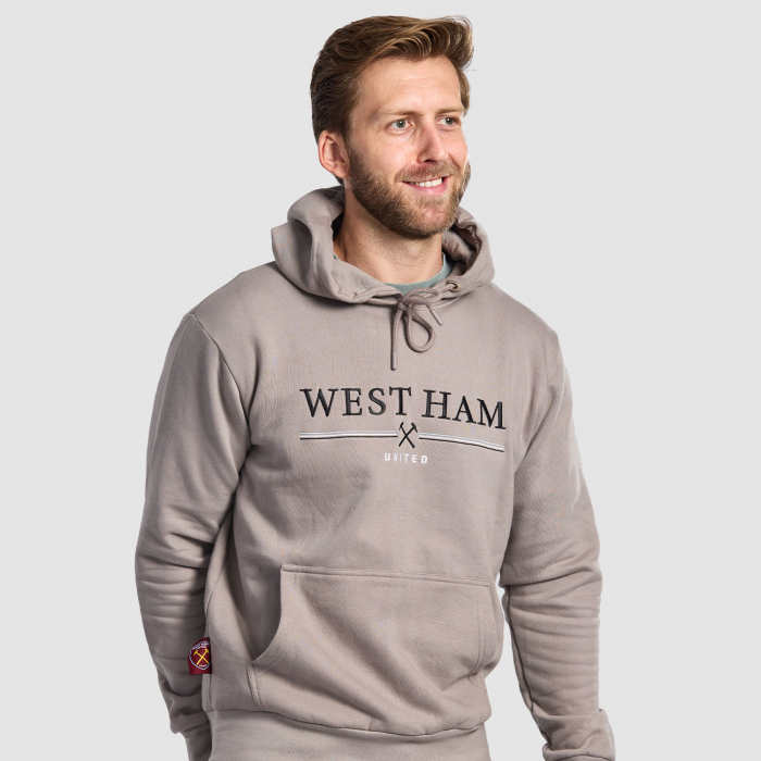 West Ham United Grey Hoodie - Adults