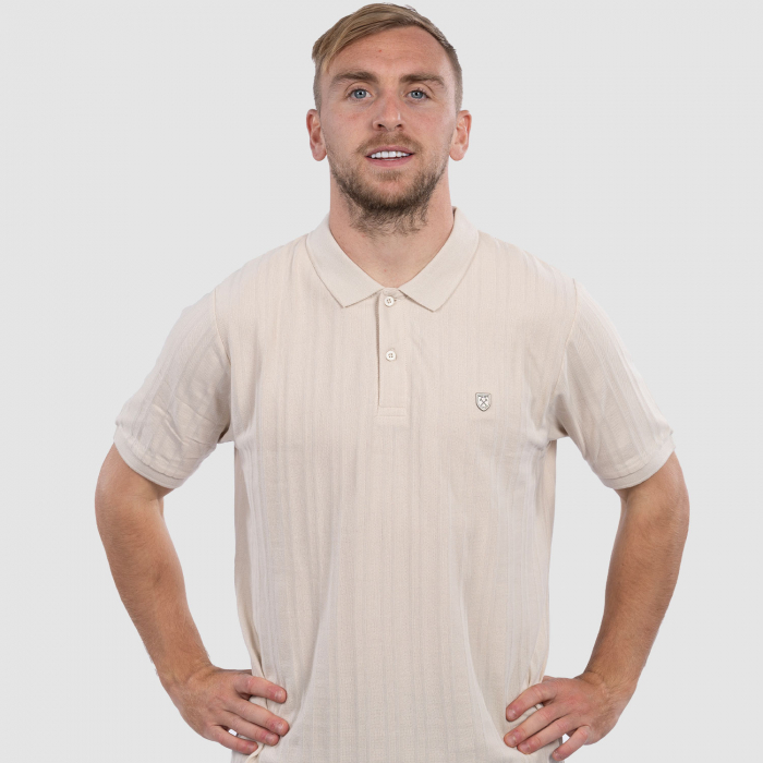 Adults Ecru Crest Polo