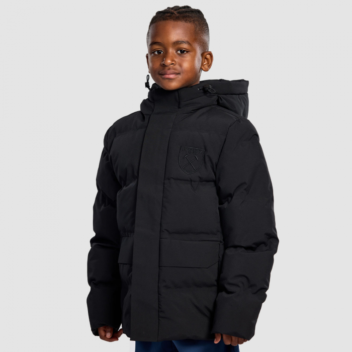West Ham United Black Padded Jacket - Junior West Ham United Black Padded Jacket - Junior