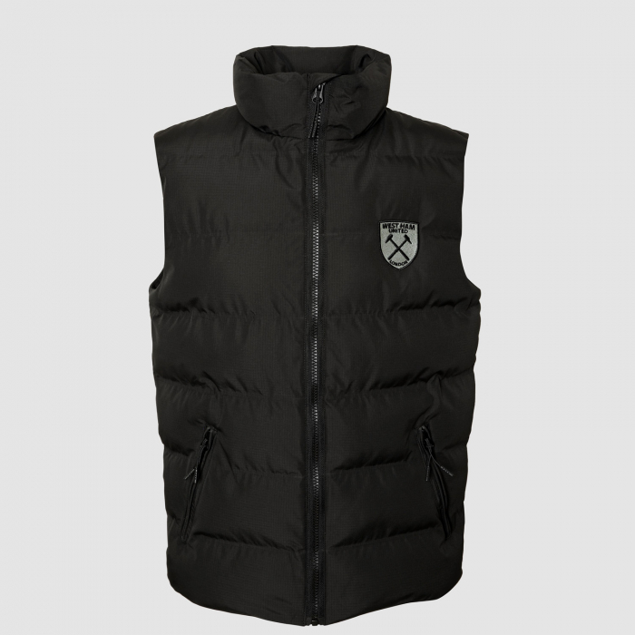 West Ham United Black Padded Gilet - Junior