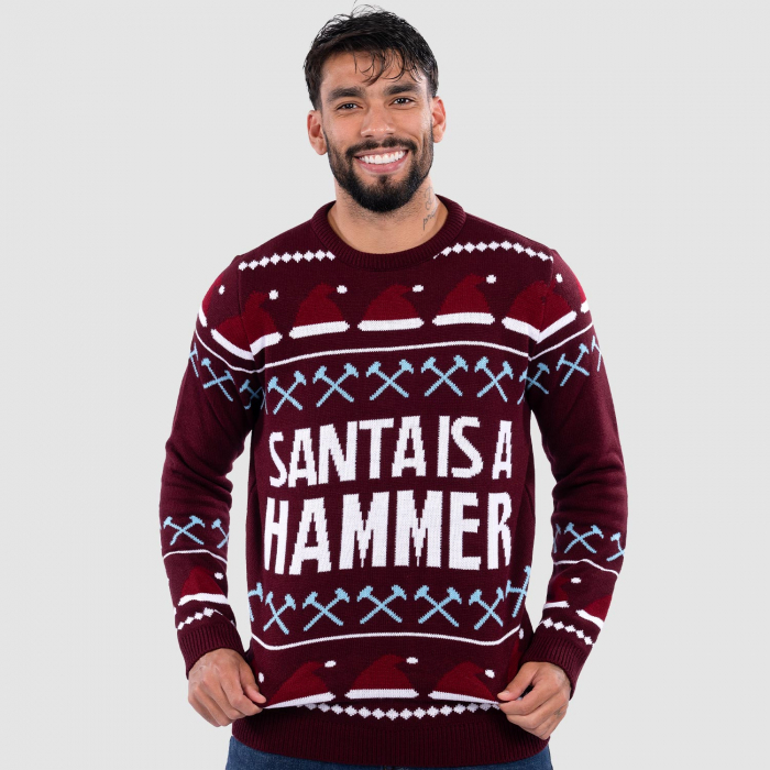 Adults Santa Is A Hammer Christmas Jumper Adults Santa Is A Hammer Christmas Jumper