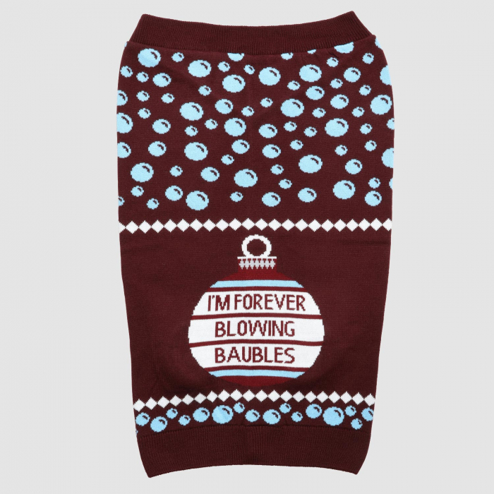 Dog Forever Blowing Baubles Christmas Jumper Dog Forever Blowing Baubles Christmas Jumper