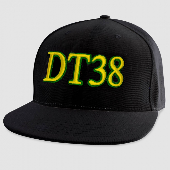 DT38 Snapback Cap - Black/Gold DT38 Snapback Cap - Black/Gold