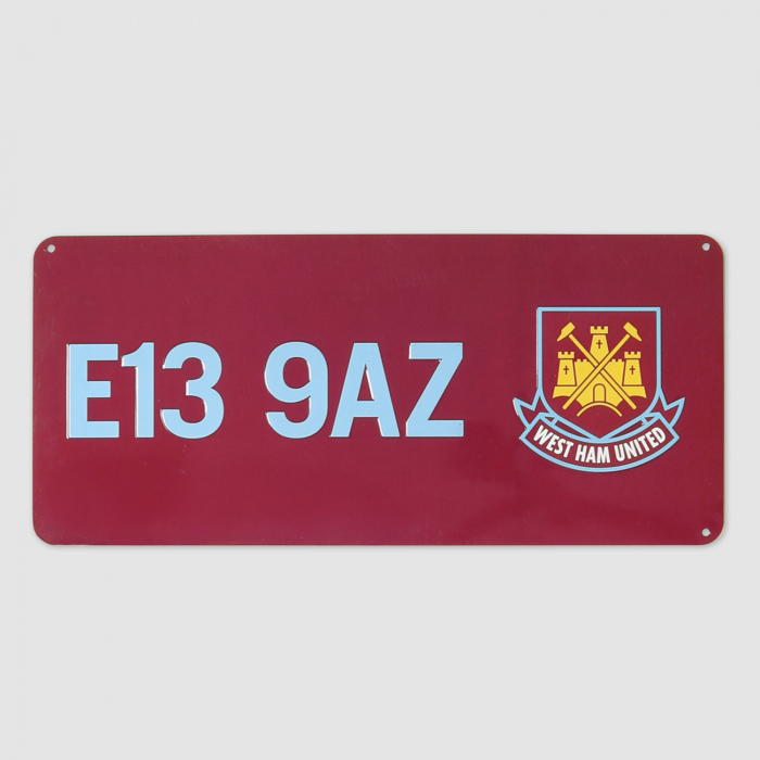 West Ham Claret Upton Park Street Sign West Ham Claret Upton Park Street Sign