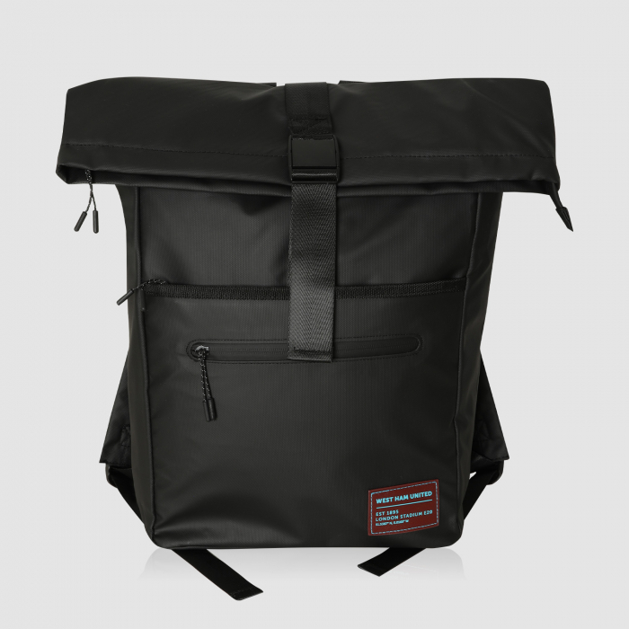 West Ham Black Rolltop Backpack West Ham Black Rolltop Backpack