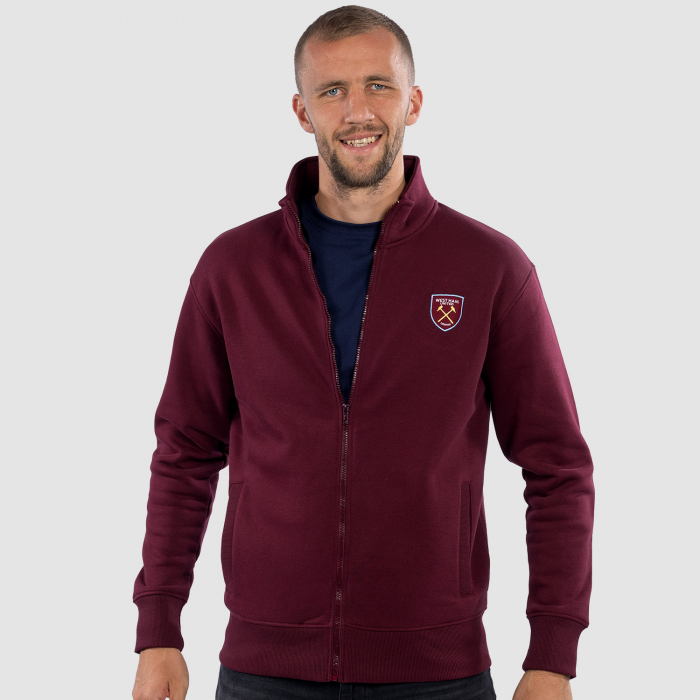 Club Classics - Adults Claret Full Zip Track Top