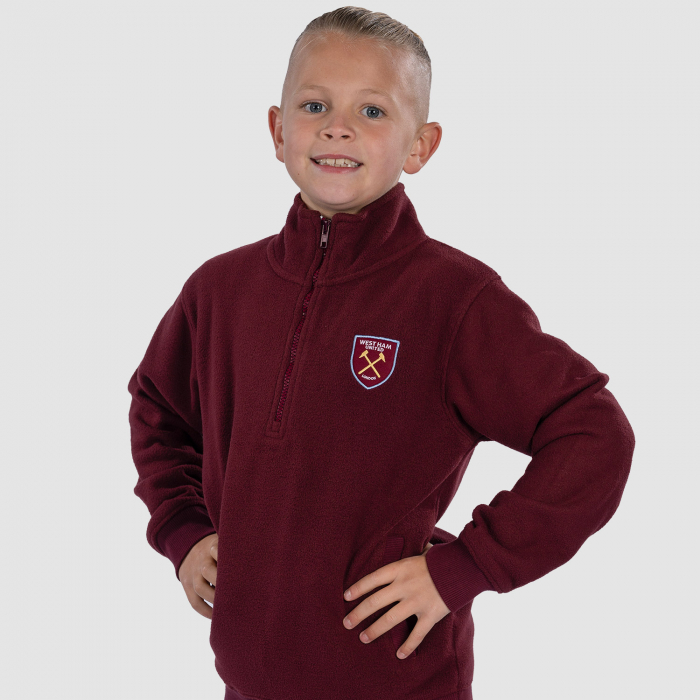 Club Classics - Junior Claret Quarter Zip Fleece Club Classics - Junior Claret Quarter Zip Fleece