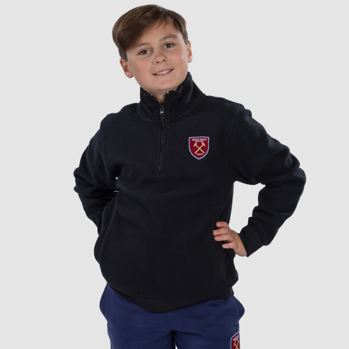 Club Classics - Junior Black Quarter Zip Fleece