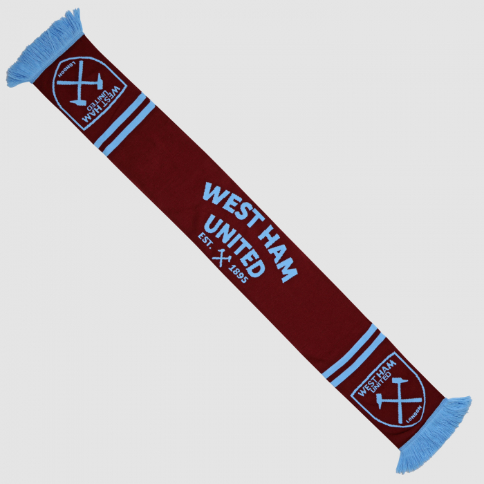 West Ham Sky Crest Scarf