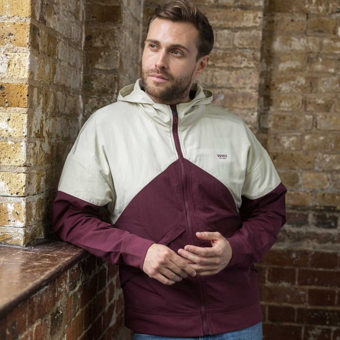 Adults Overcast/Claret Shower Jacket Adults Overcast/Claret Shower Jacket