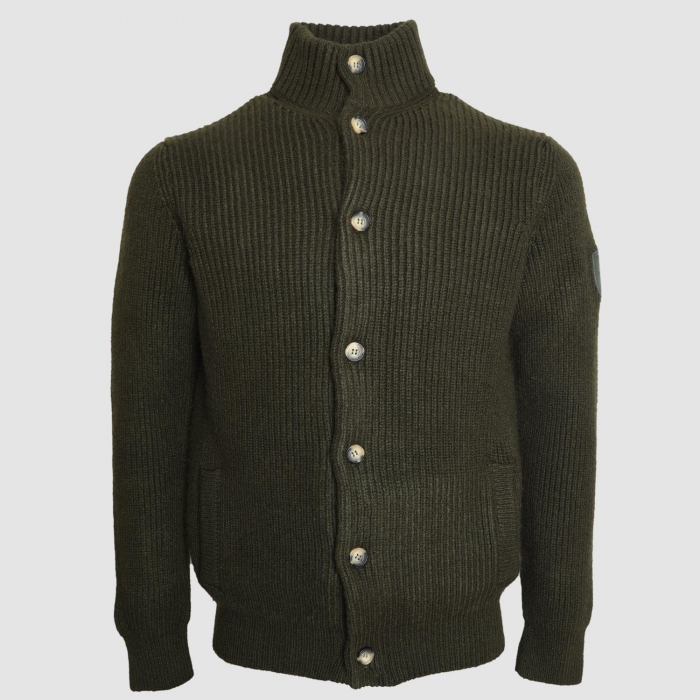 Adults Olive Heavy Knit Cardigan