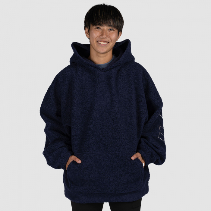 Womens Navy Oversized Hoodie
