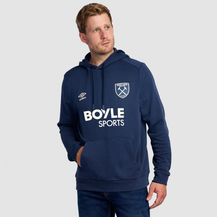 West Ham 25/26 Adult Navy Presentation Hoodie