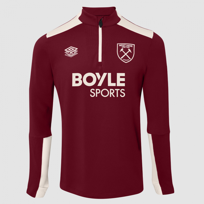 West Ham 25/26 Adults Claret Midlayer Top