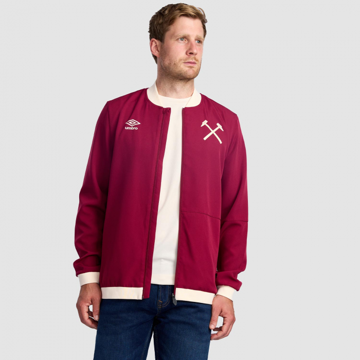 West Ham 25/26 Adults Claret Training Jacket