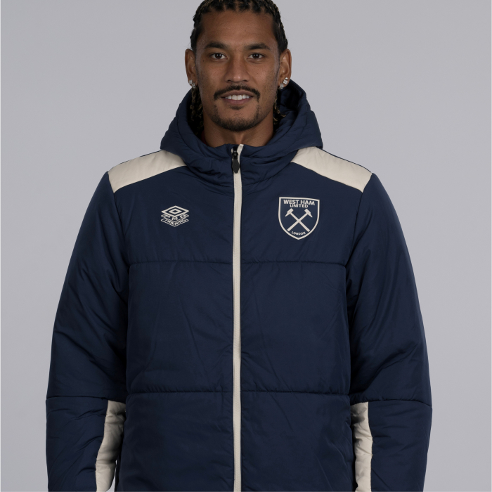 West Ham 25/26 Adults Navy Padded Jacket
