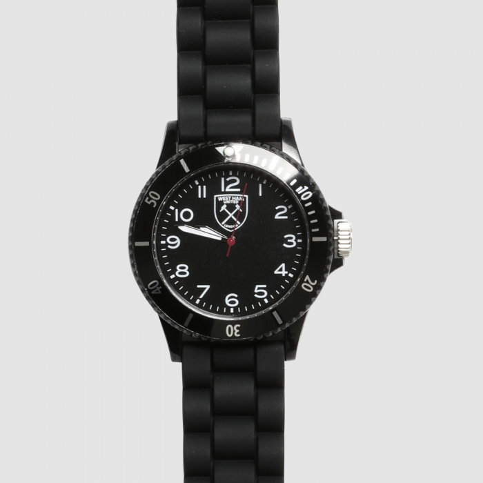 Black Silicone Strap Watch 