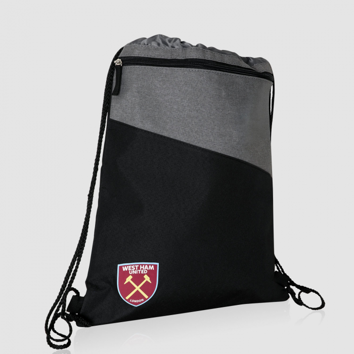 West Ham Gym Bag - Black & Grey West Ham Gym Bag - Black & Grey