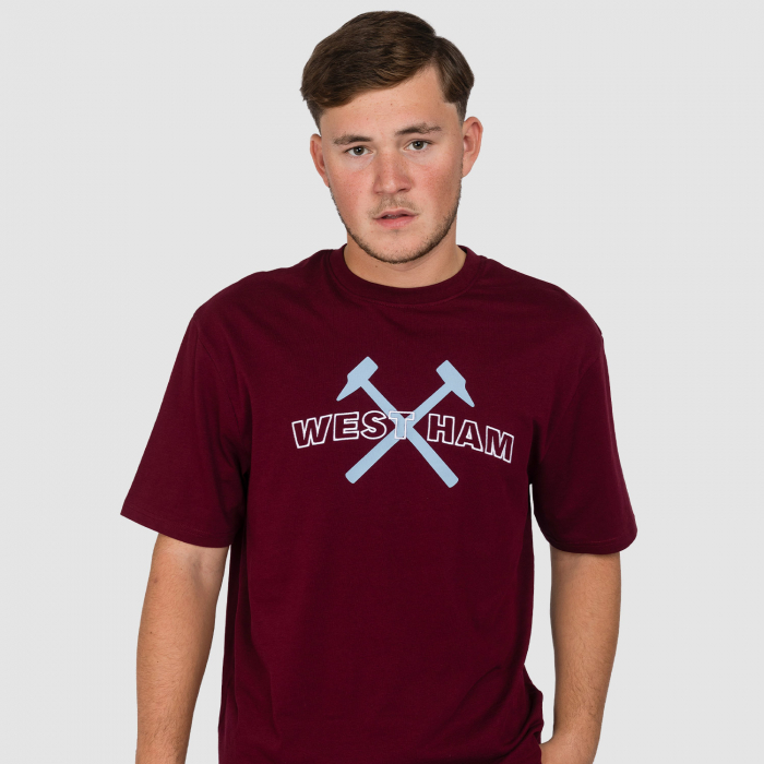 Adults Claret Hammers T-Shirt Adults Claret Hammers T-Shirt