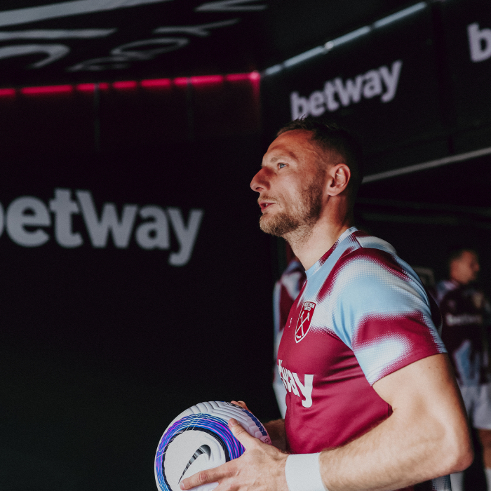 Worn 24/25 Claret Warm Up Jersey - Coufal 
