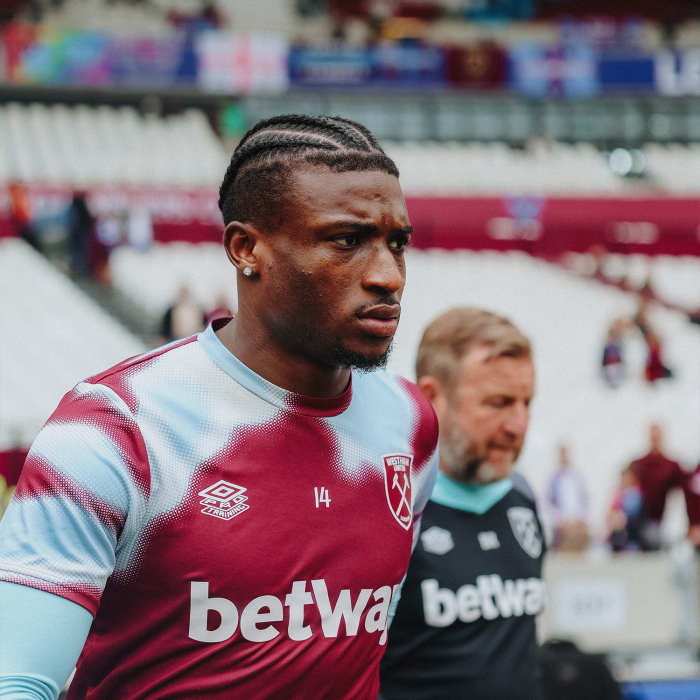 Worn 24/25 Claret Warm Up Jersey - Kudus