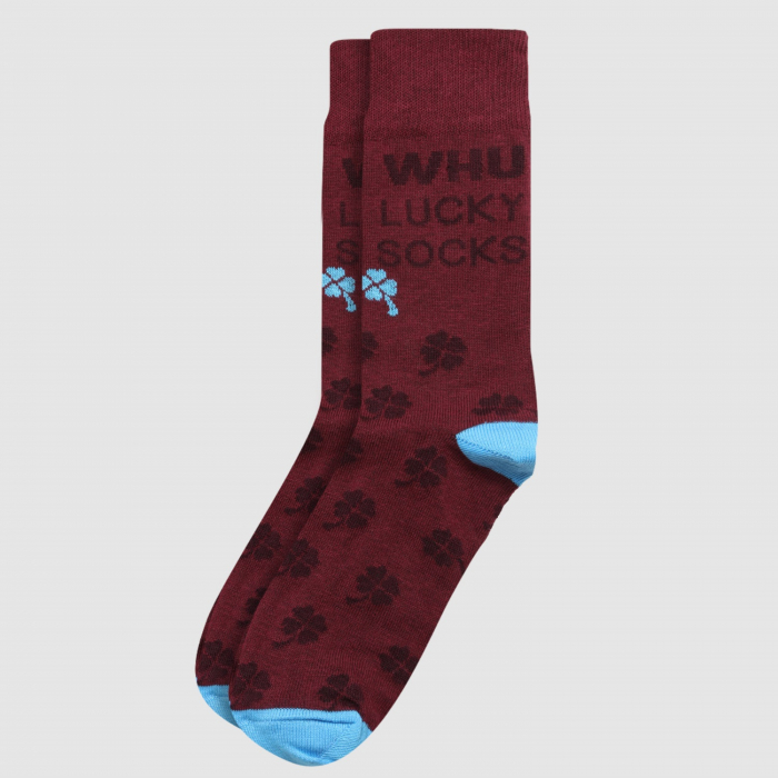 West Ham Lucky Matchday Socks Pattern - Claret West Ham Lucky Matchday Socks Pattern - Claret