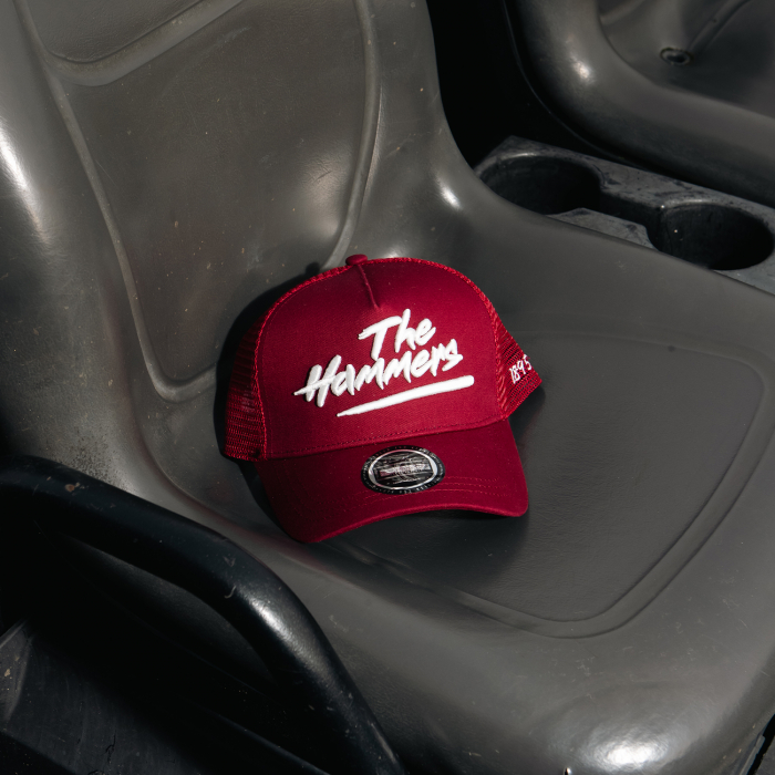 West Ham Adults Mesh Hammers Script Cap