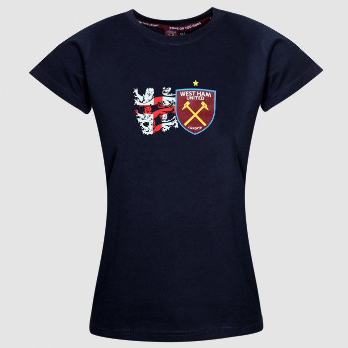 Womens Navy St Georges Flag T-Shirt