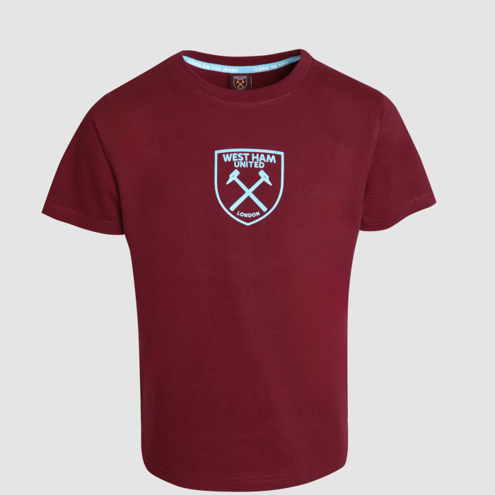 Junior Claret Crest Print T-shirt