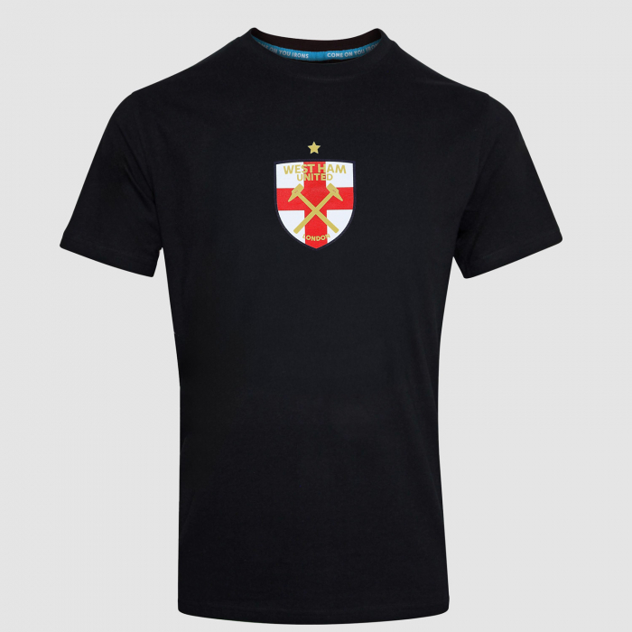 Adults Black St George Star T-Shirt