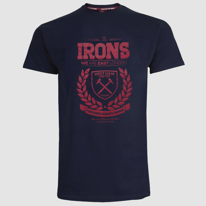 Adults Navy Irons Wreath T-Shirt