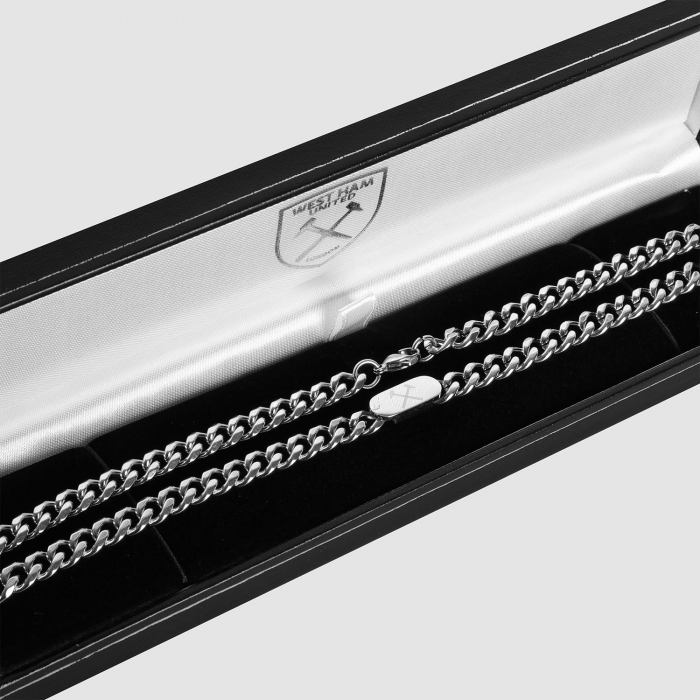 West Ham Stainless Steel Chunky Hammers Necklace West Ham Stainless Steel Chunky Hammers Necklace