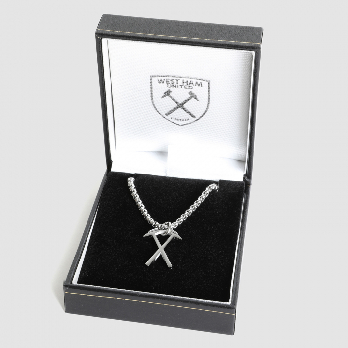 West Ham Stainless Steel Hammers Necklace & Chain West Ham Stainless Steel Hammers Necklace & Chain