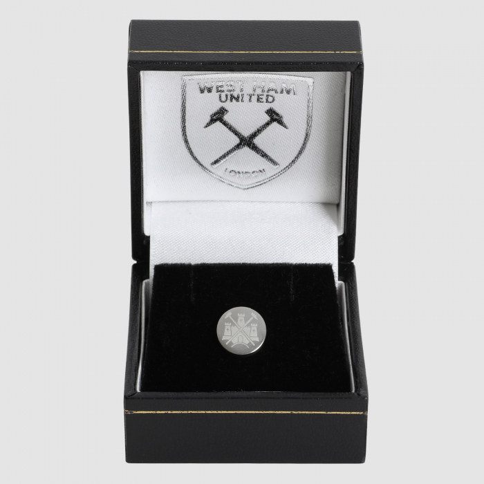West Ham Stainless Steel Round Castle Ear Stud