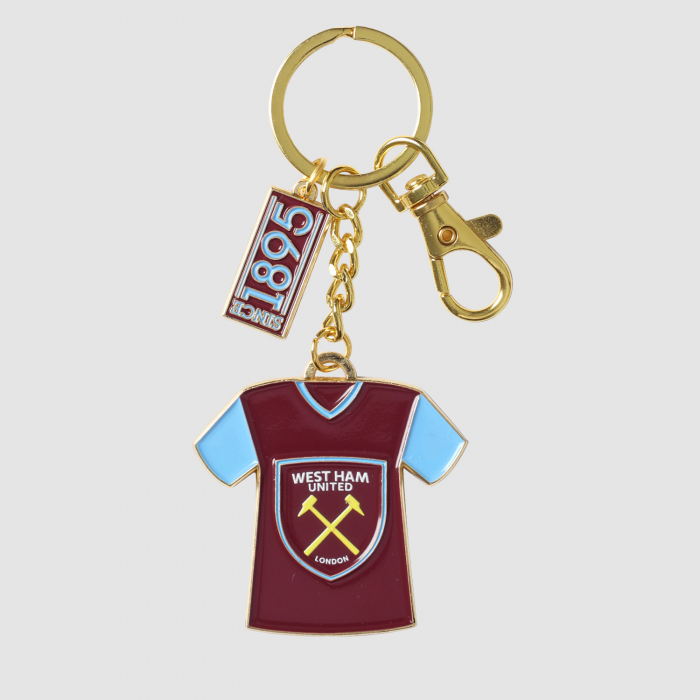 West Ham Shirt & Crest Keyring