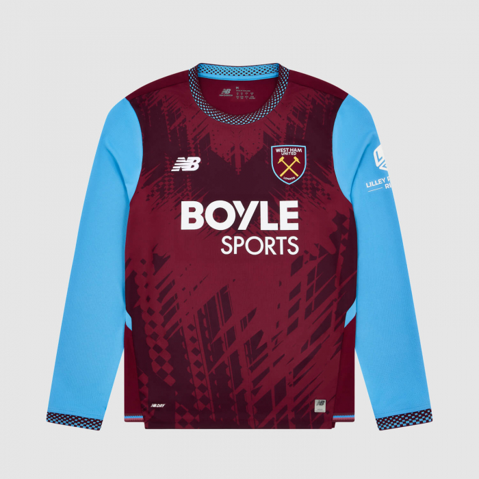 West Ham United 長袖ユニフォーム　正規品 West Ham 26/27 Home Long Sleeve Shirt | West Ham United Official Store