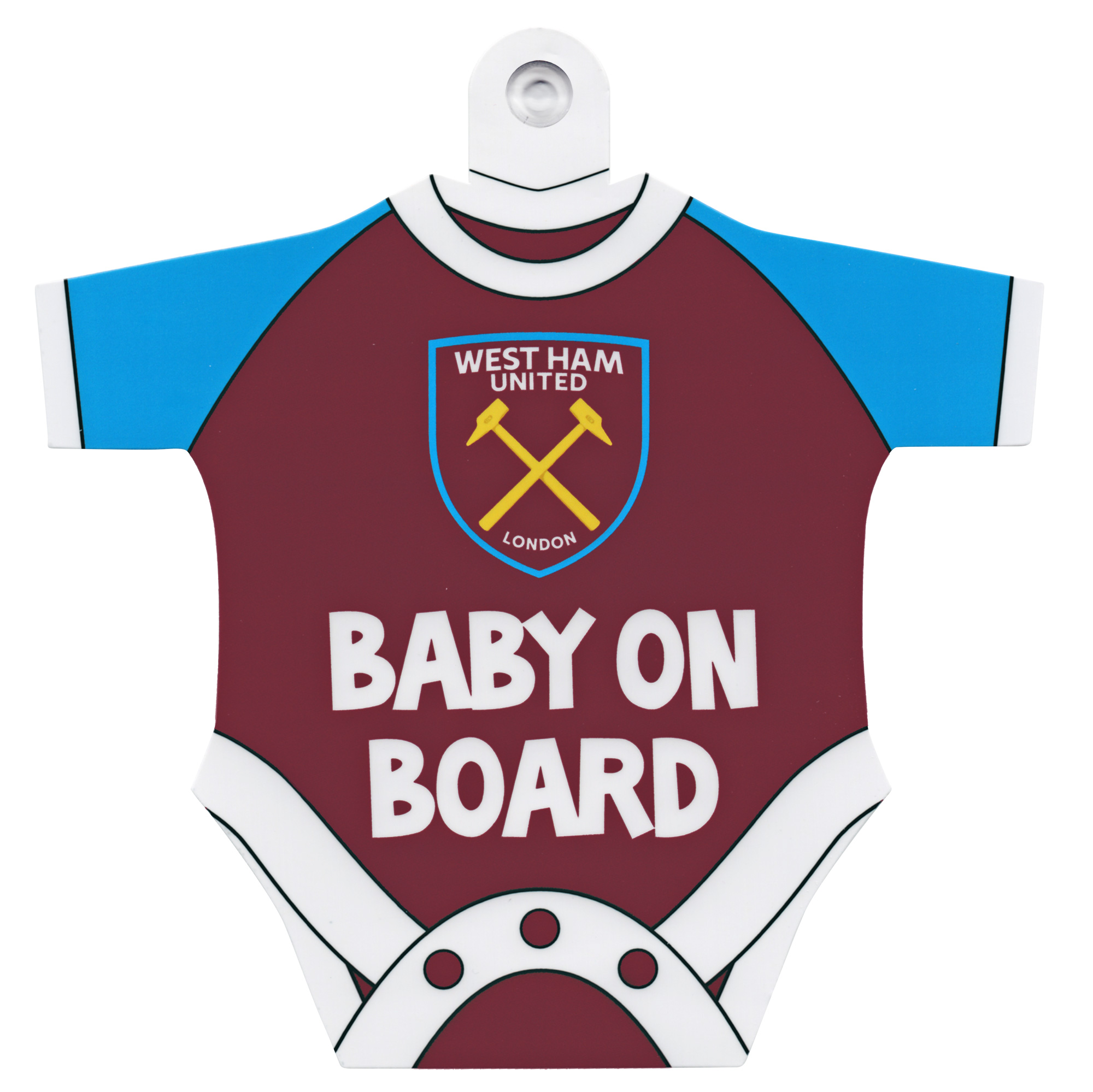 West Ham Baby On Board Hanger West Ham Baby On Board Hanger
