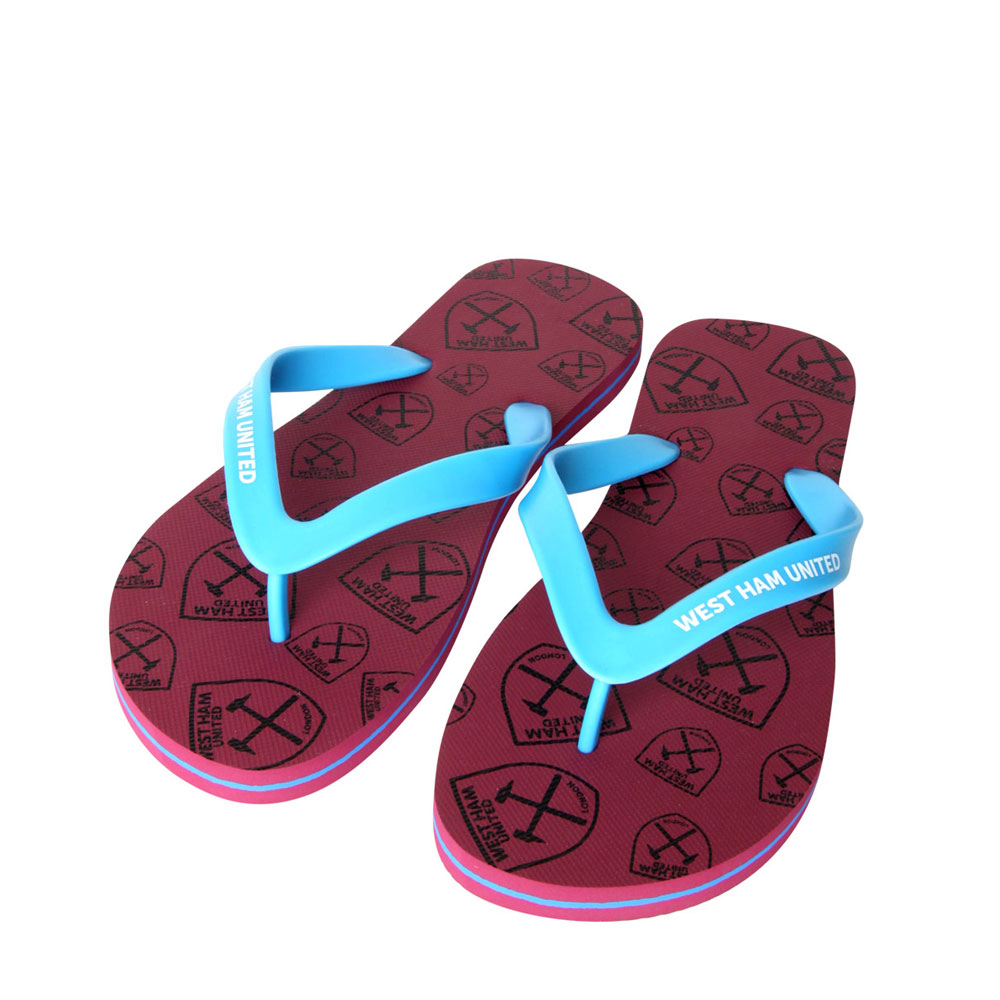Junior Claret Crest Flip Flops Junior Claret Crest Flip Flops