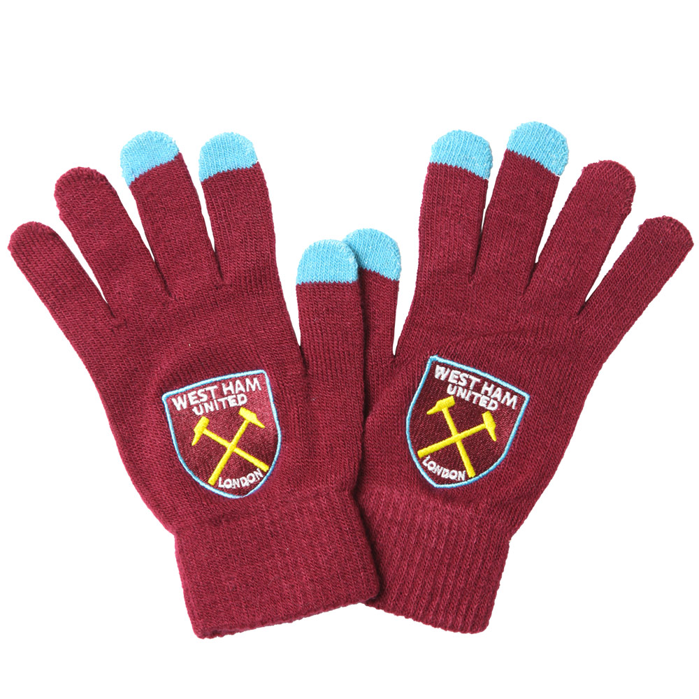 Junior Touch Screen Gloves Claret/Blue Junior Touch Screen Gloves Claret/Blue