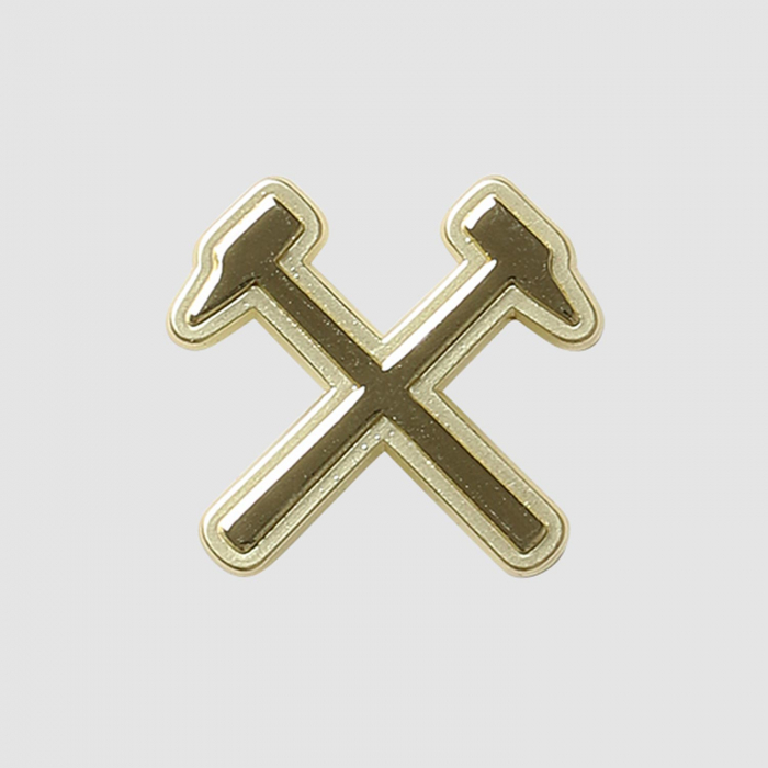 West Ham Gold Hammers Pin Badge West Ham Gold Hammers Pin Badge